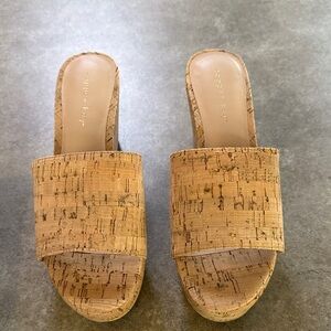 Copper Key Tan Cork Mules